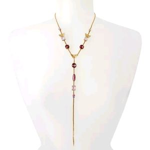 Betsey Johnson Y shape Butterfly Necklace